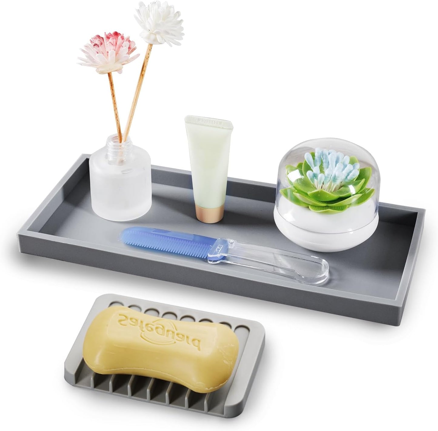 Silicone Tray Set / Gray / 15.7 x 5.9 x 0.9