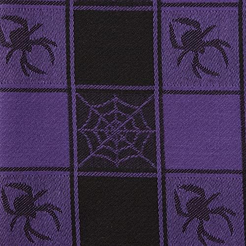 DII Halloween Collection Embellished Dishtowel Set, 18x28, Woven Check 3 Piece