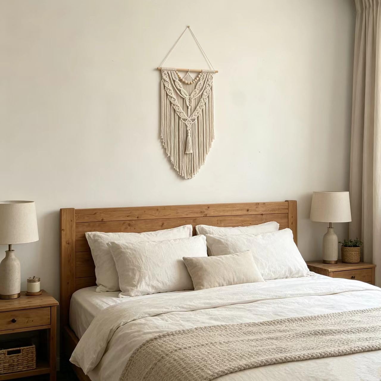 Wood Bead Wall Decor / Wood Bead-y