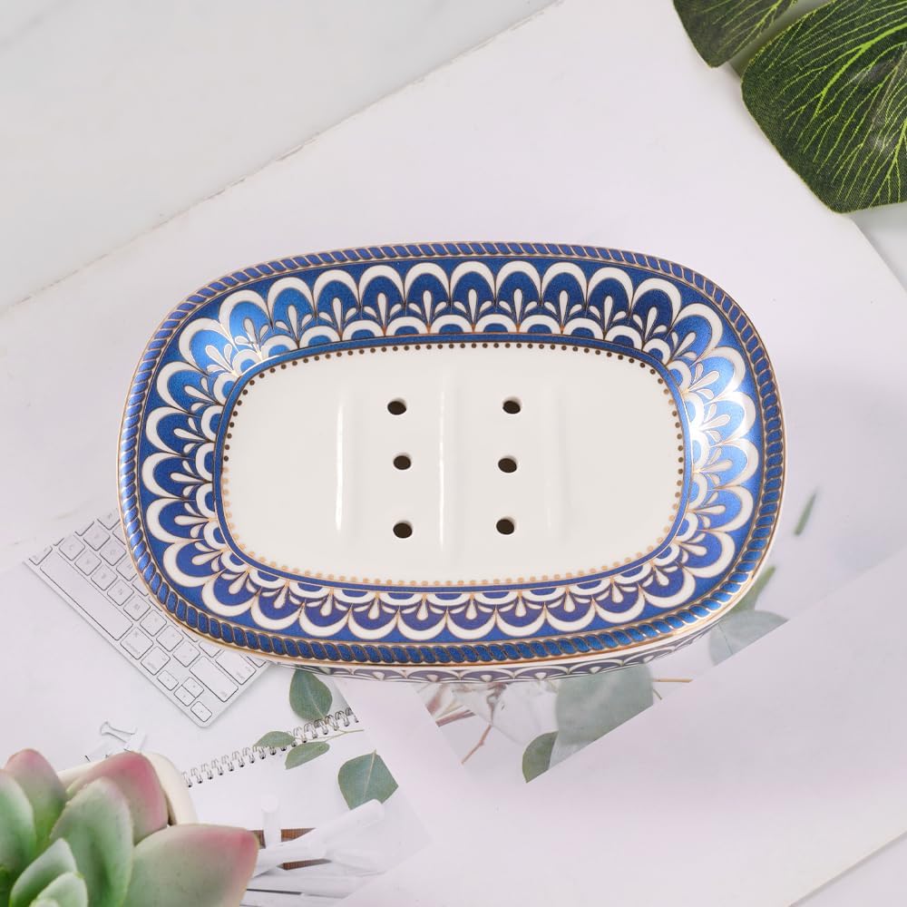 Double-Layer Bar Soap Tray / Style C / White