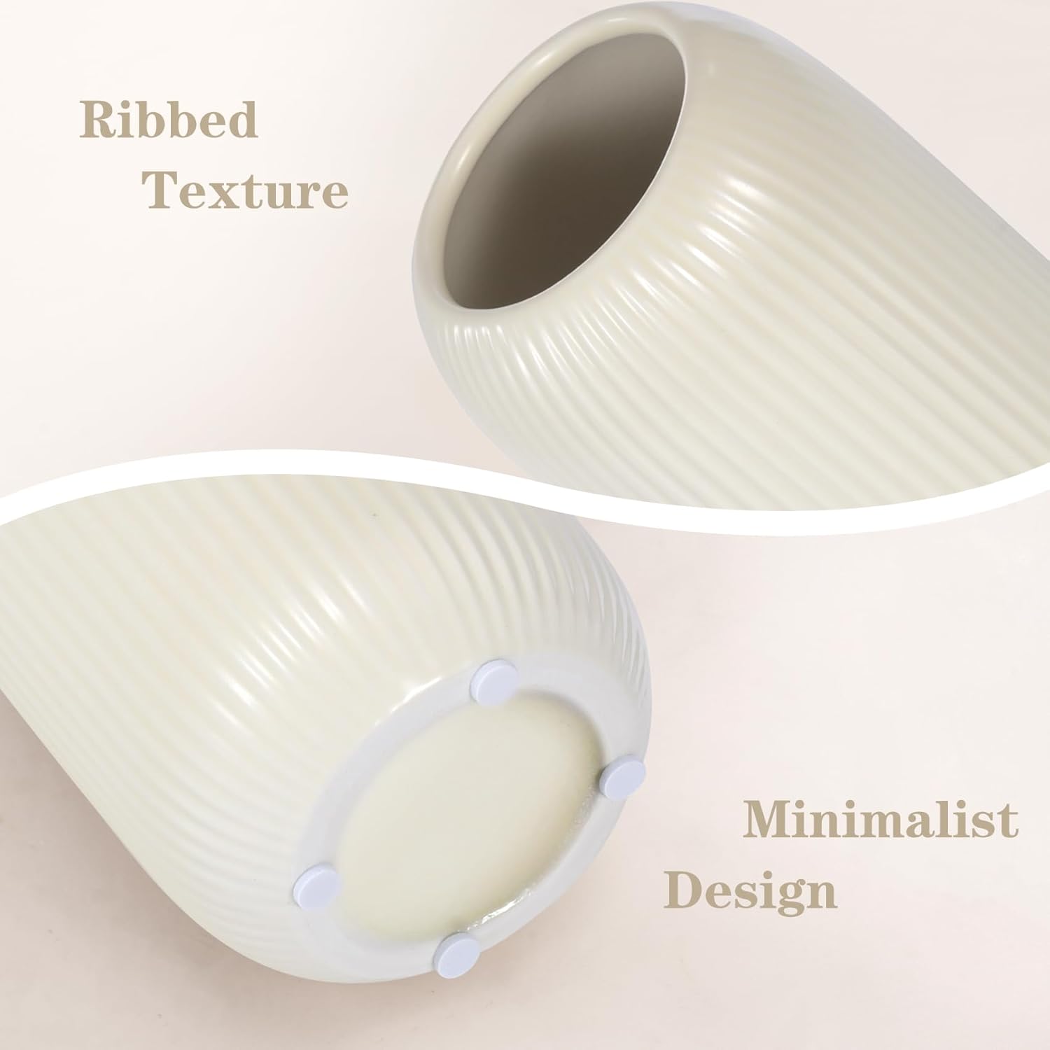 Ceramic Vase for Flowers / Beige