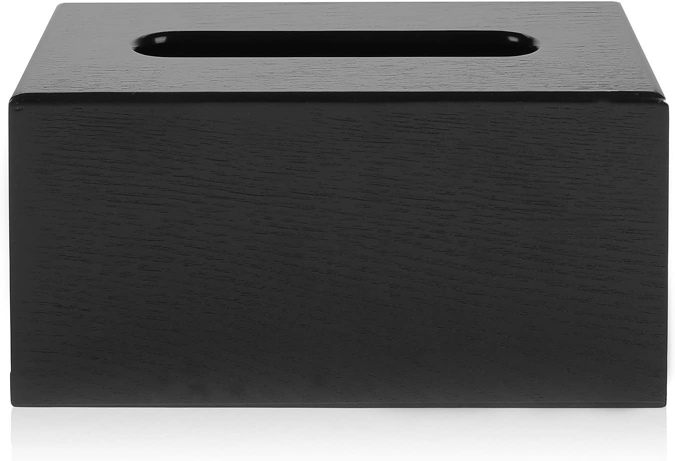 Modern Grain Tissue Box Cover / Black Wood