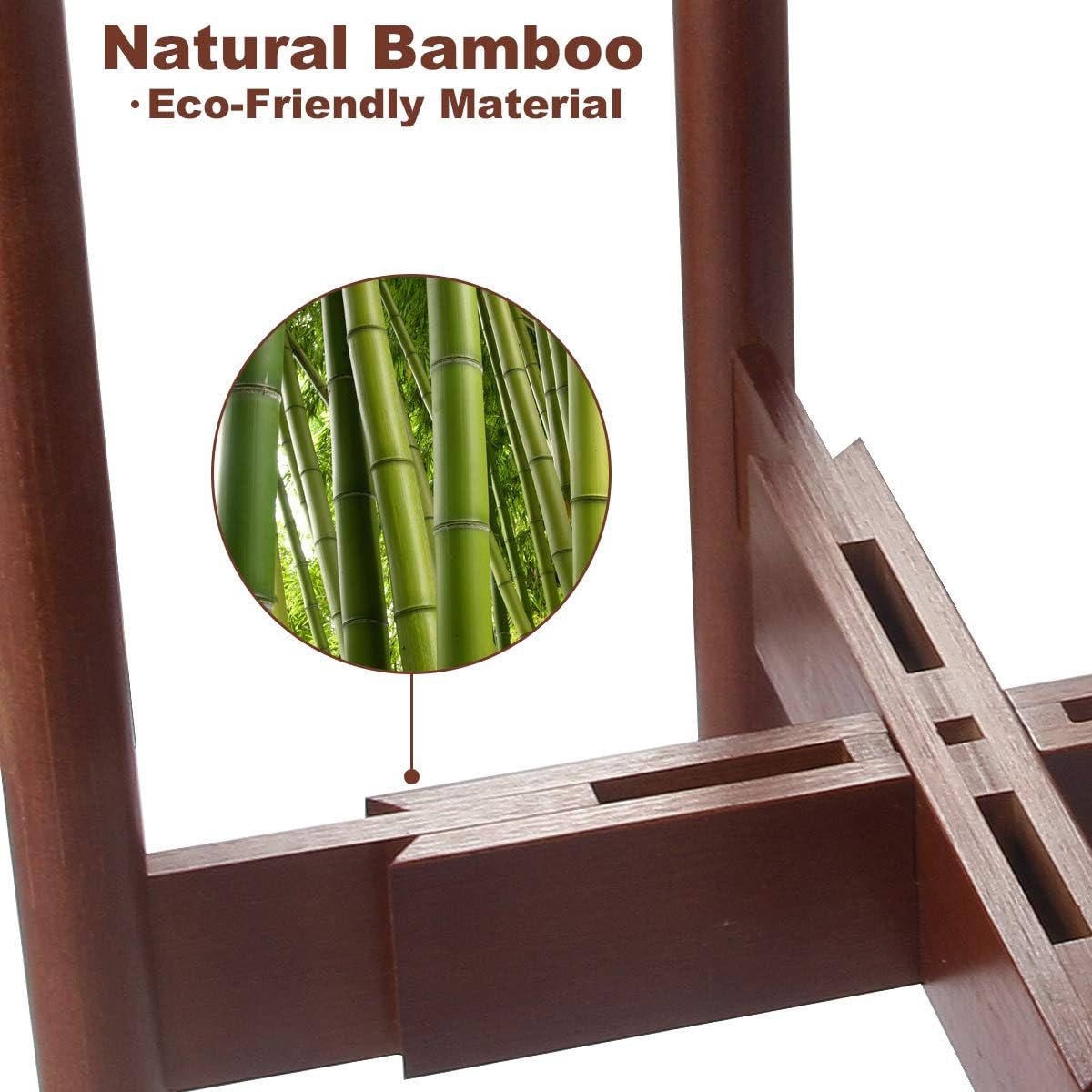 GameXcel Adjustable Plant Stand Indoor Pot Stands, 2 Pcs Bamboo Flower, 15 to 30 inch in Height, Adjustable Plant Stand
