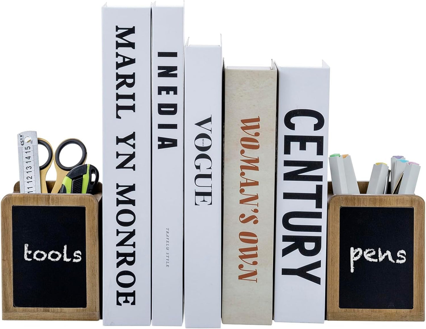 Wood Bookends and Pen Holders / Natural