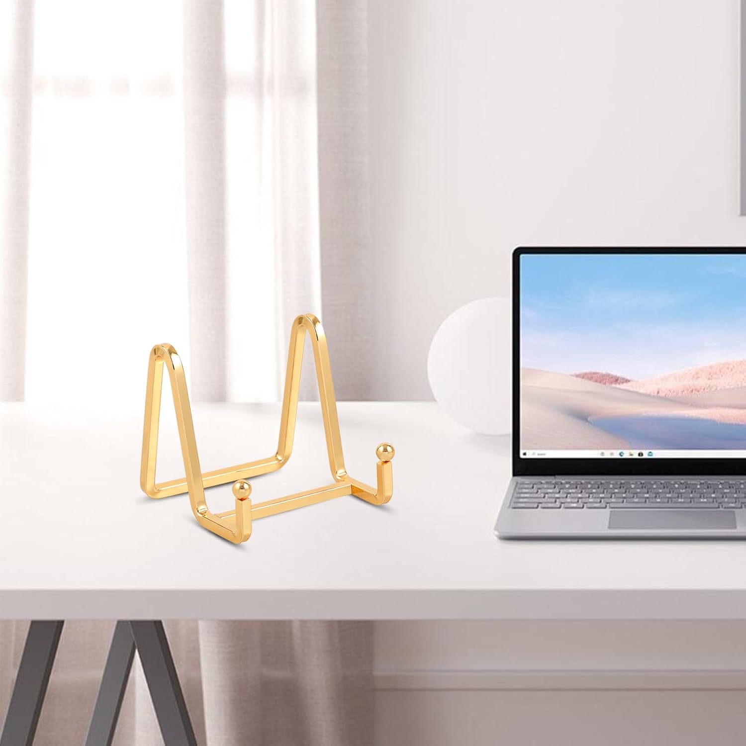 Metal Plate Stands for Display / 3 Inch-4 / Gold / 3 Inch