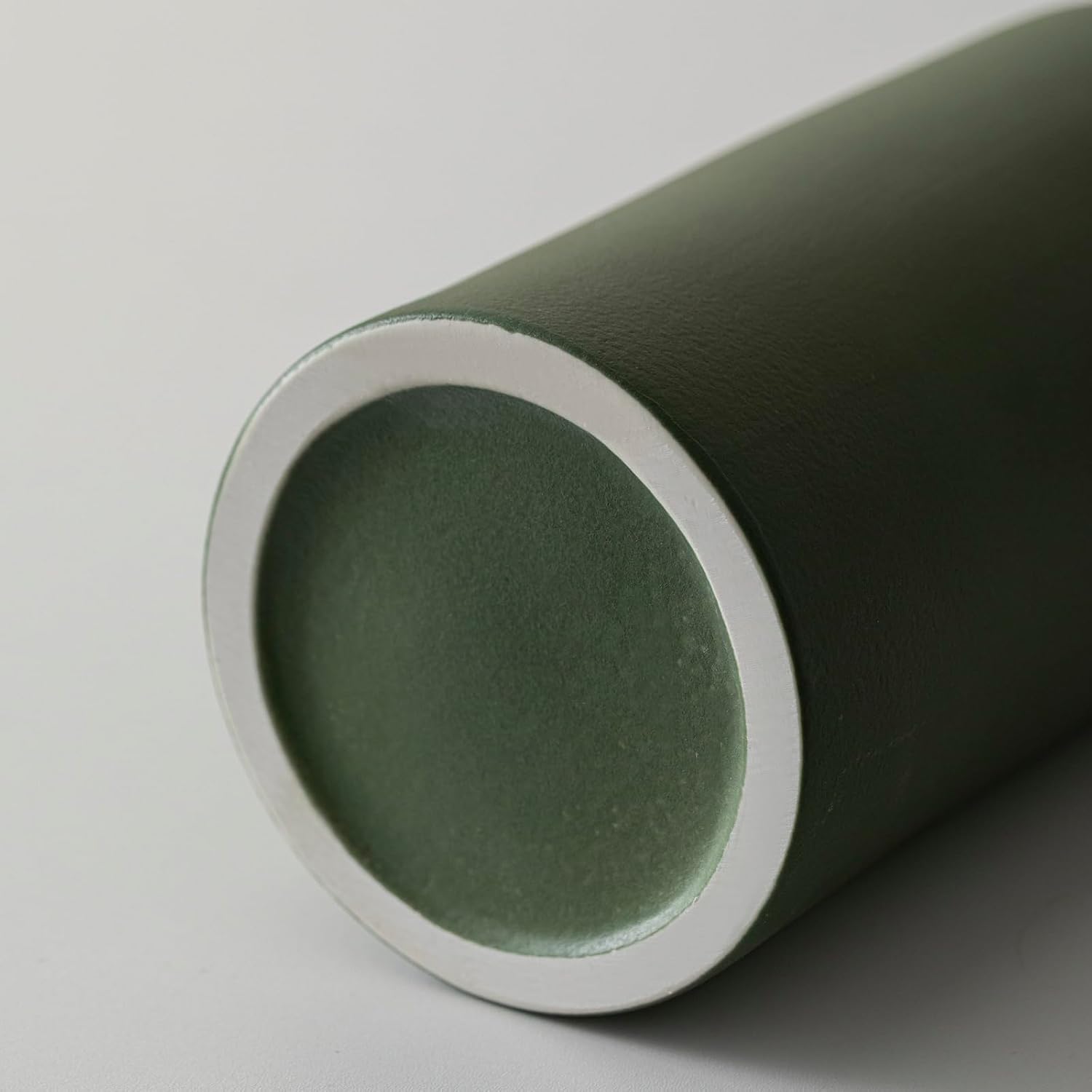 Green Ceramic Vase for Flowers / Mattte Green / 10 Inch