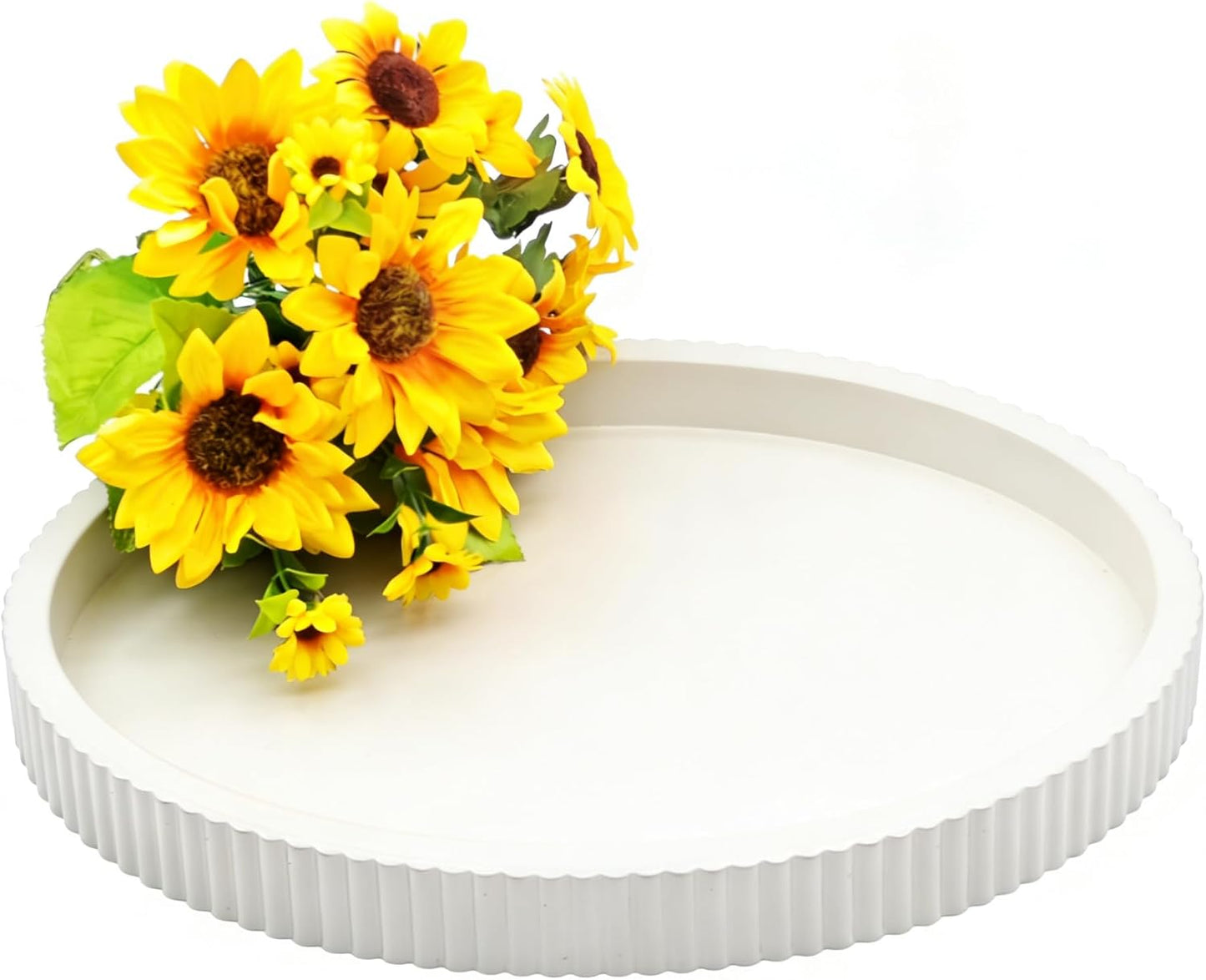 Oval Wooden Tray / White B