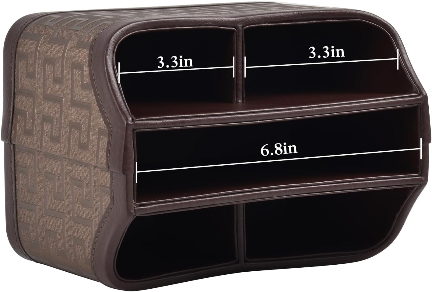 Leather Remote Control Holder 360°Rotatable / Coffee Gold