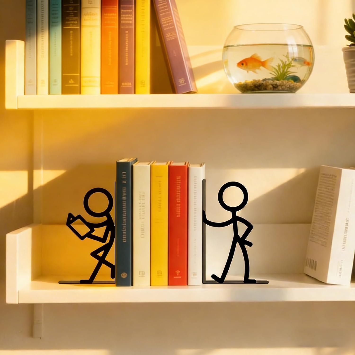 Metal Bookends People Book-end