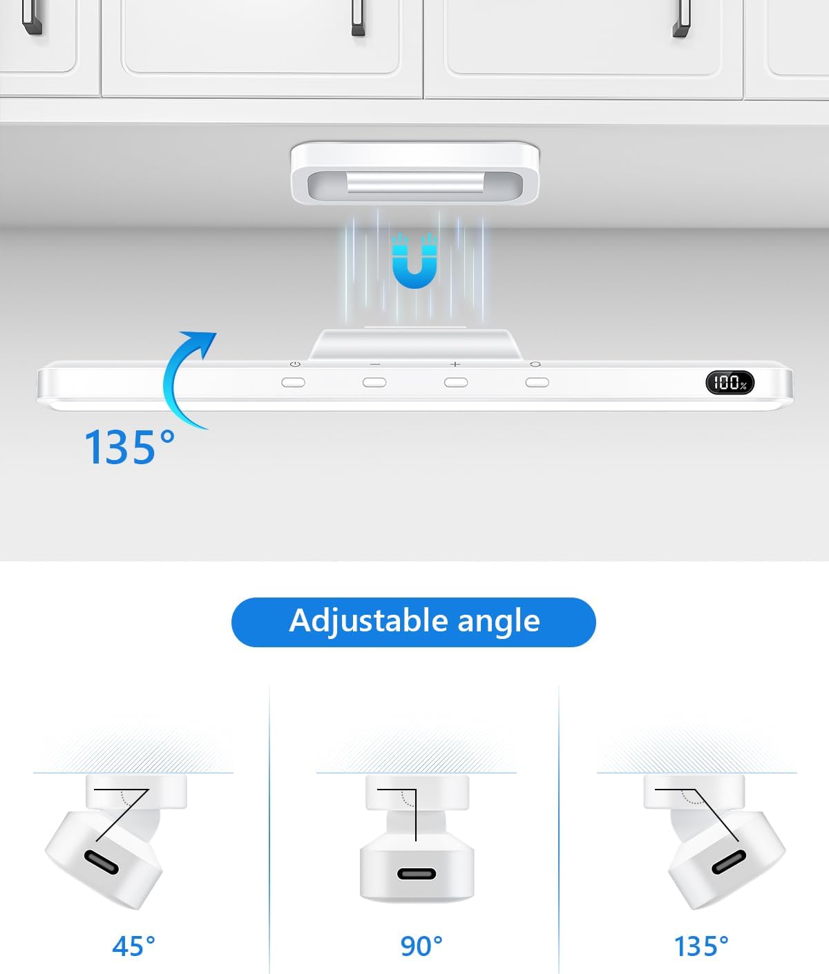 WILLED 5W Led Light Bar with Remote Control, 2500mah Eye-Friendly Vanity Lights Stick On, 3 Color Temperatures Mirror