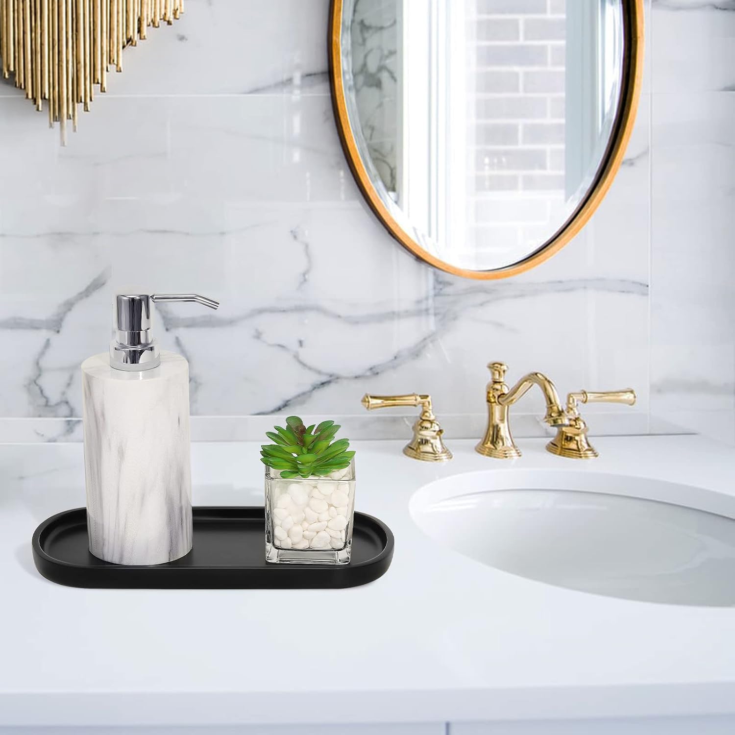 Tray / Black Vanity Tray / 9.8 x 4.5 x 0.7 / Matte Black