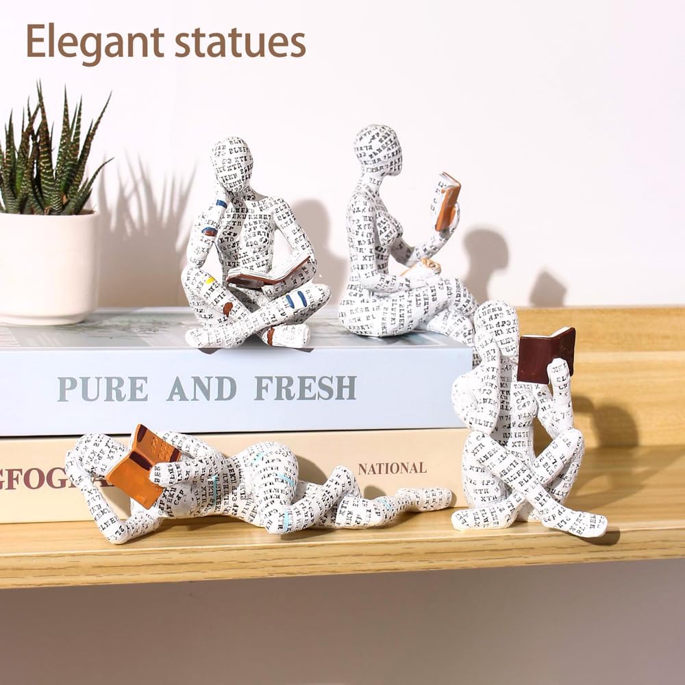 Modern Reading Woman Figurine / B