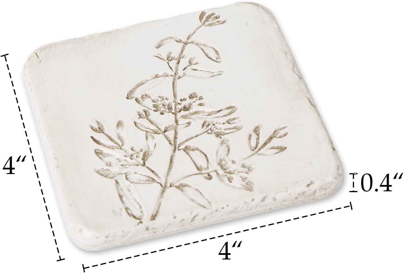 Plant Floral Design / 4.02 Inch / Set of 4