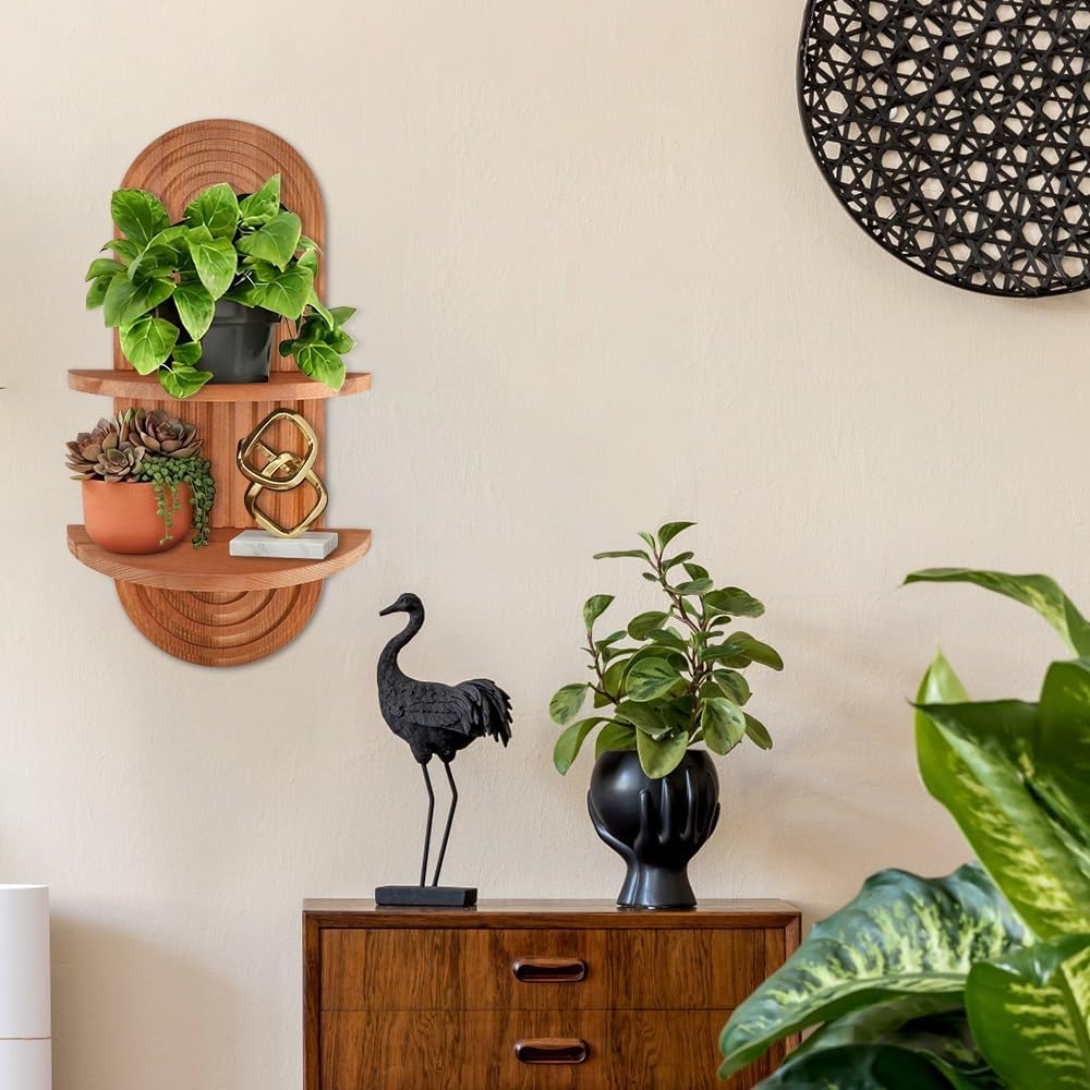 Solid Wood 2-Tier Shelves