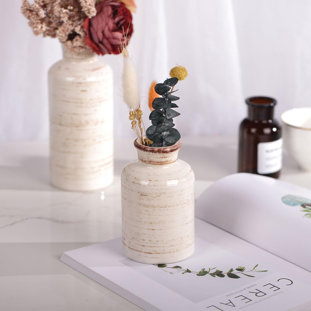 Ceramic Vase Set / Beige