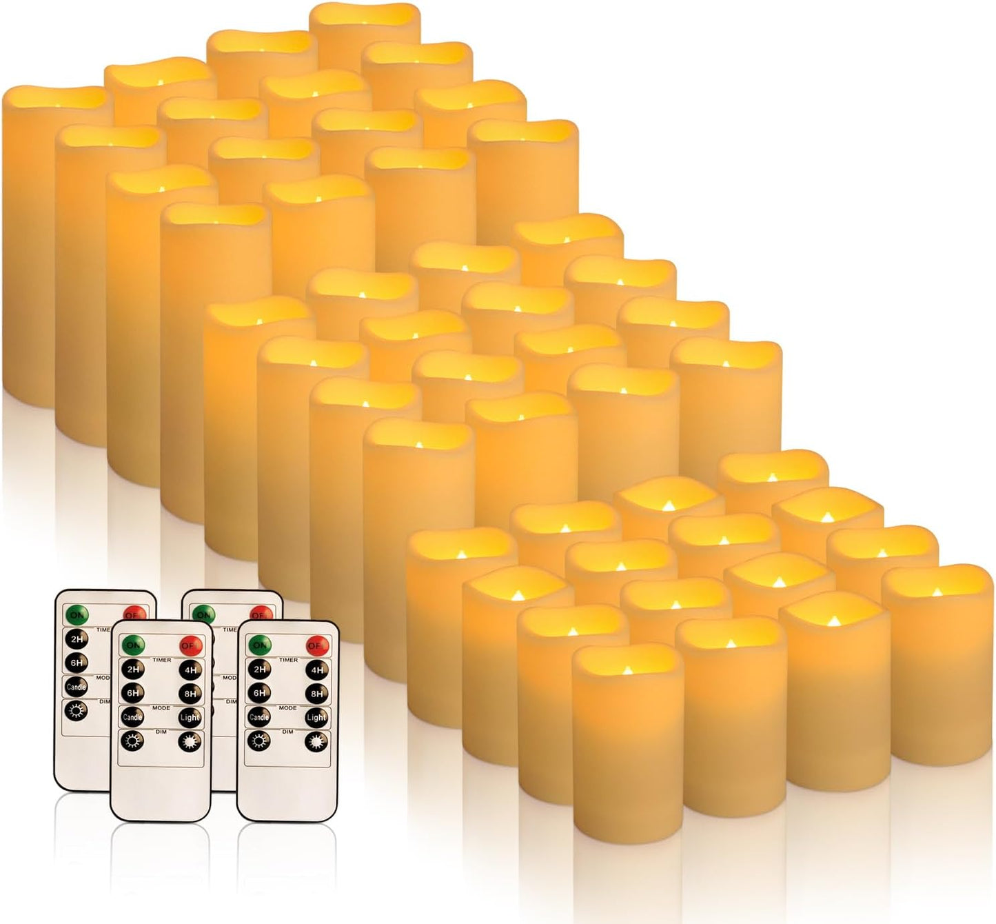 fclayvts 48-Pack LED Flameless Candles with Remote Control - Perfect for Home, Parties, and Special Occasions - Create