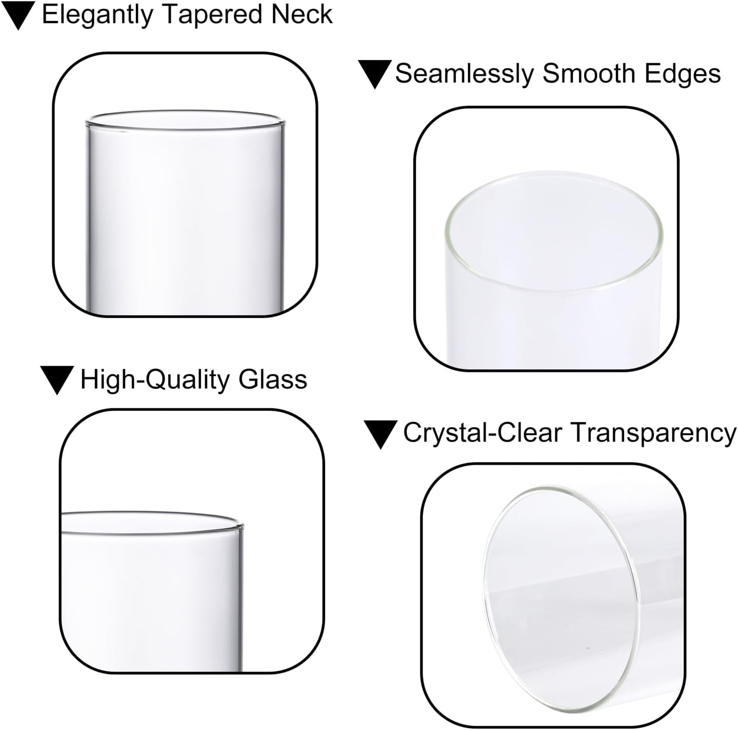 PHOSPHOR Hurricane Candle HoldersFor Pillar Candle Clear Glass Cylinder Centerpieces Vases Table Decoration Centerpiece