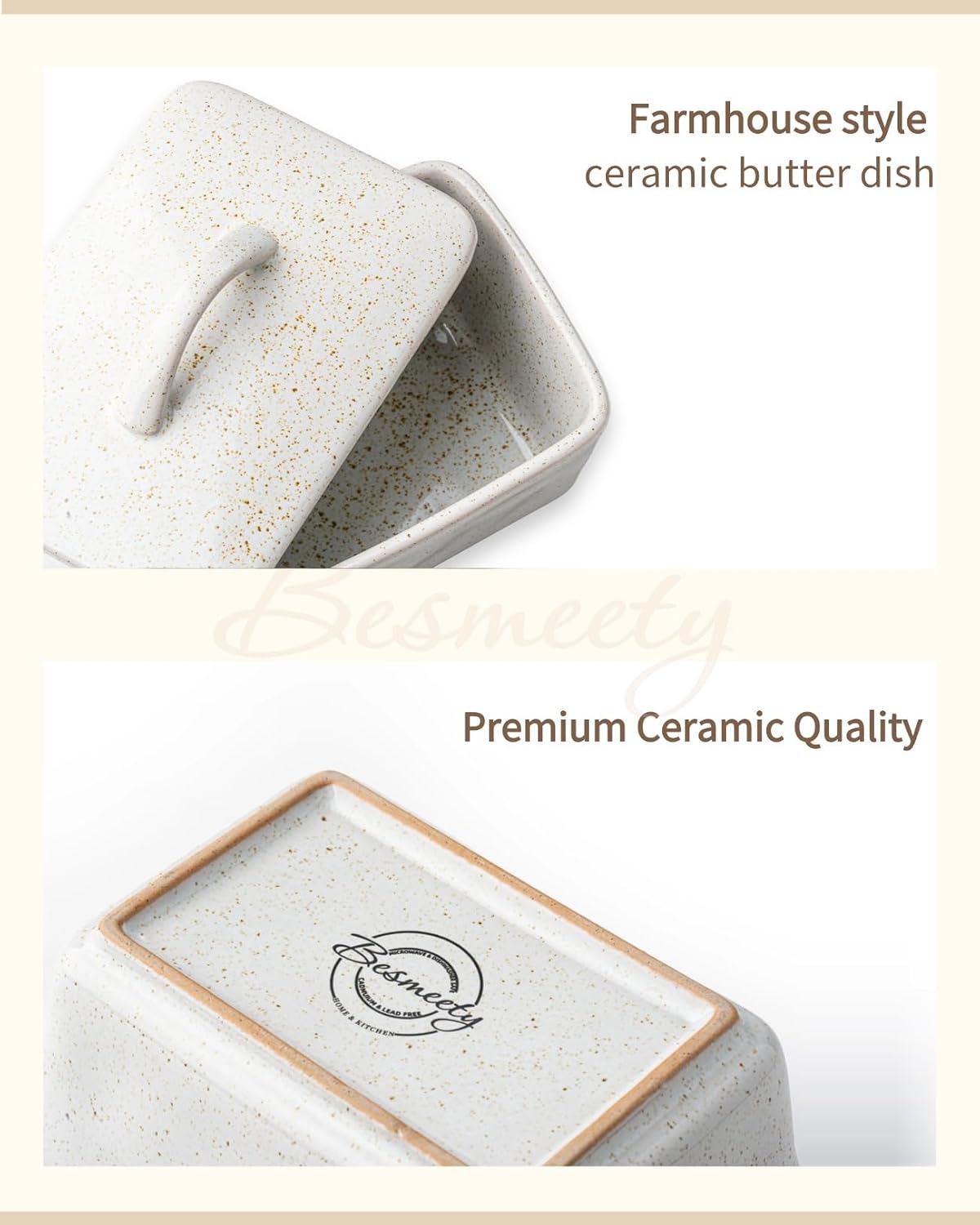 Ceramic Butter Dish / Gray