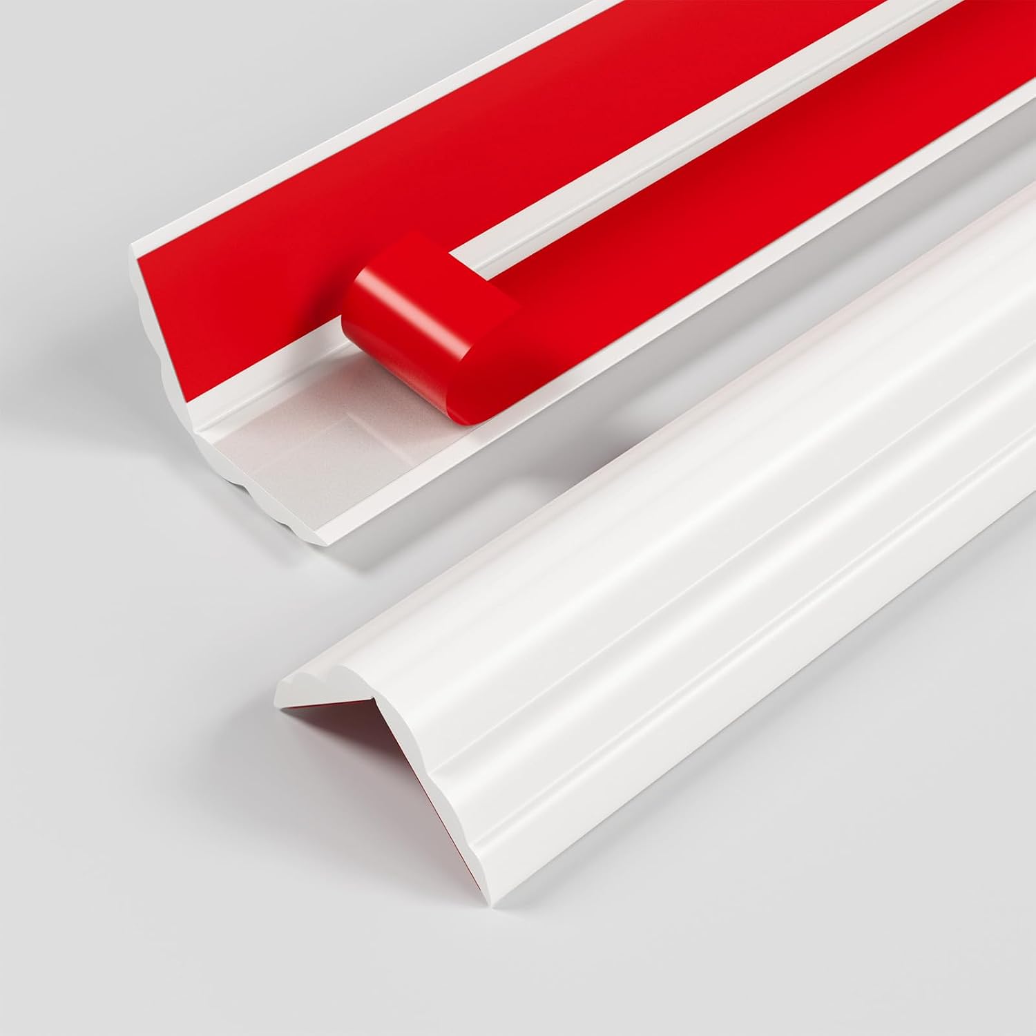 Self-Adhesive Flexible Trim Molding for Inside & Outside Corners / 1.6" W x 20' L / White