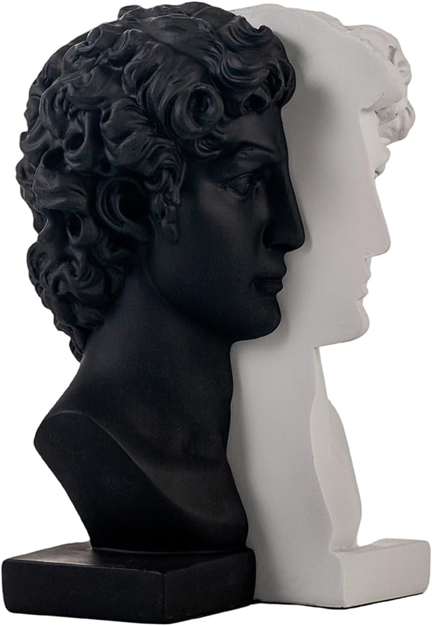 Decorative Bookends / Heavy Duty Half-and-Half Book Ends Non-Slip / David Head