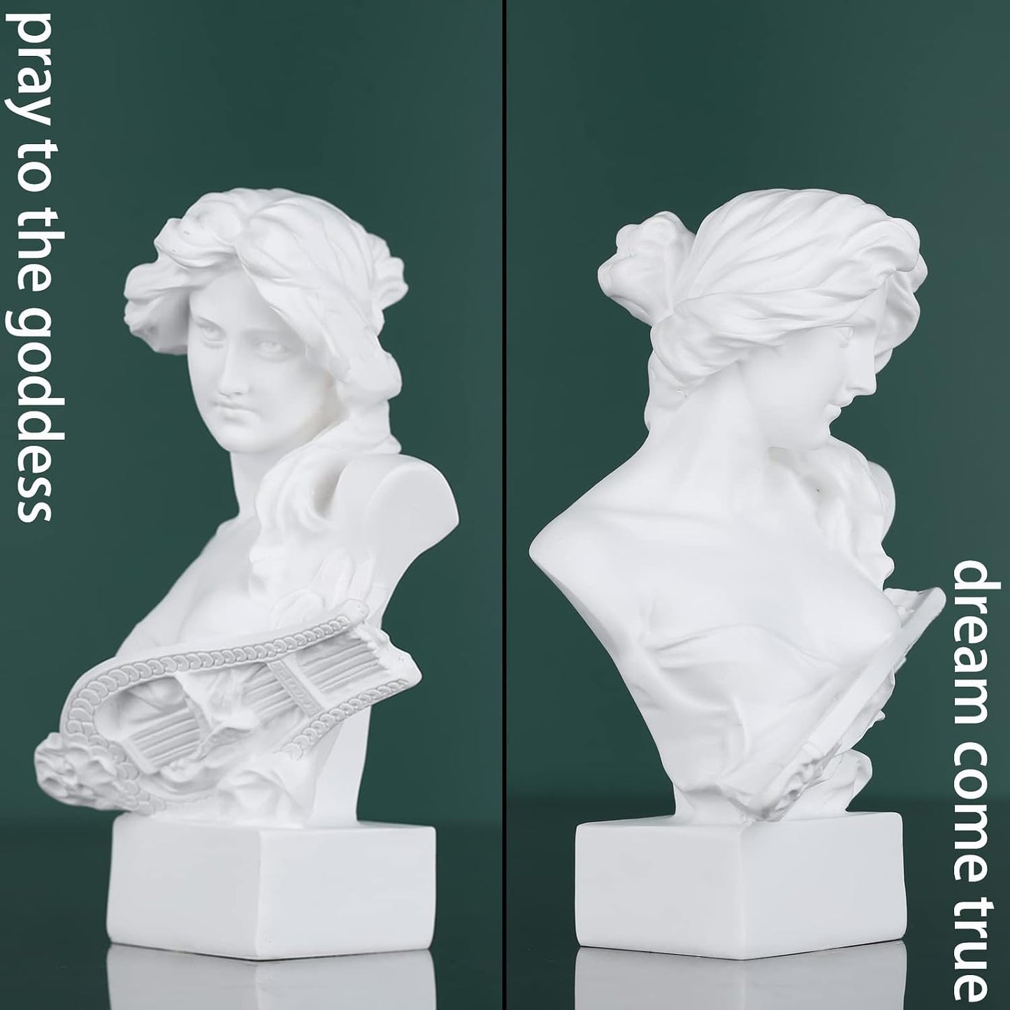 6" H Greek Mythology Bust Statue Decor / White / Small