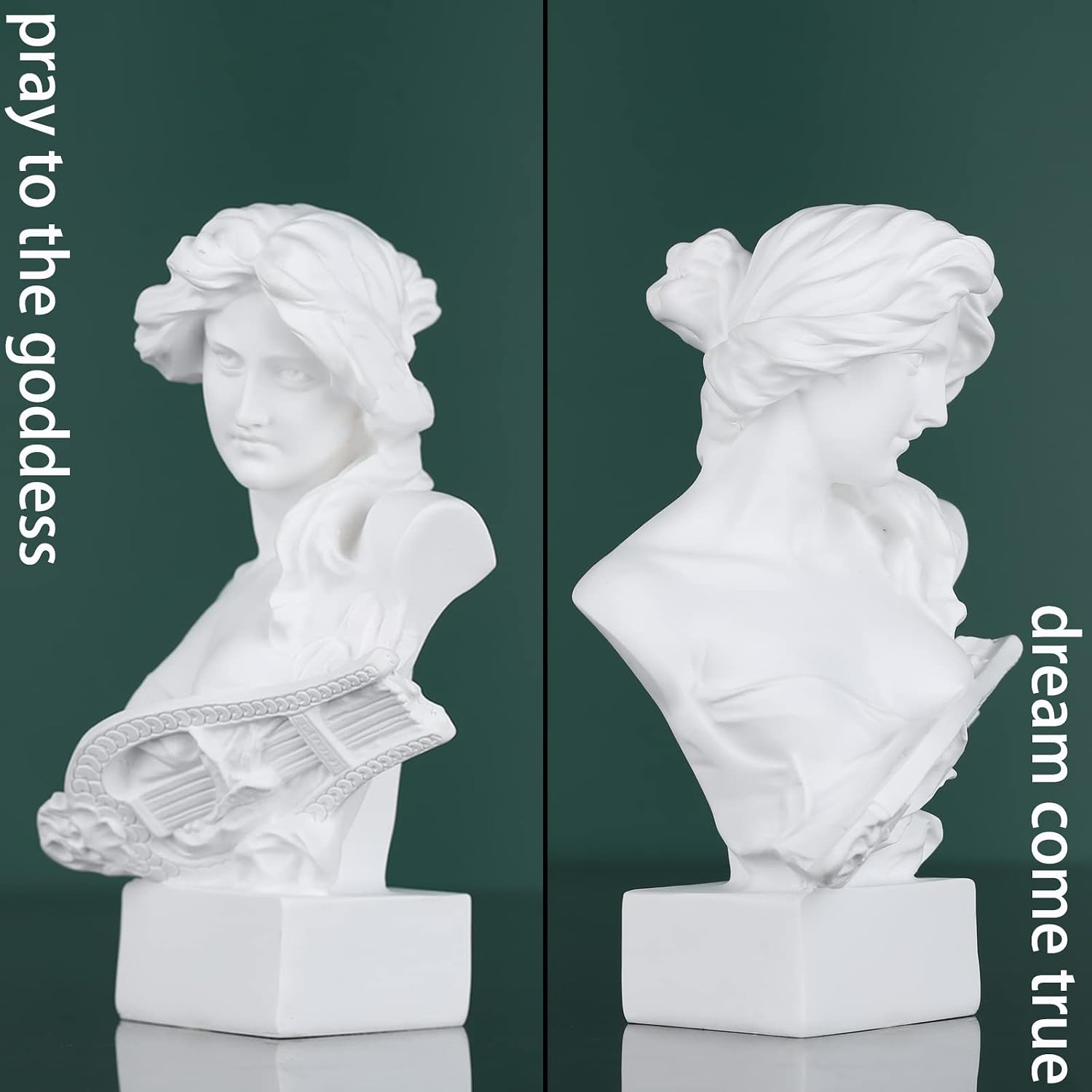 6" H Greek Mythology Bust Statue Decor / White / Small