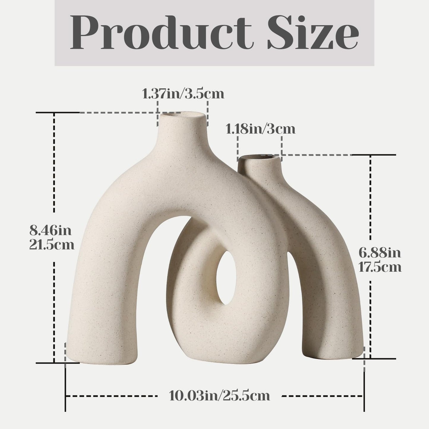 Modern Nordic Boho Vase Set / Beige-1