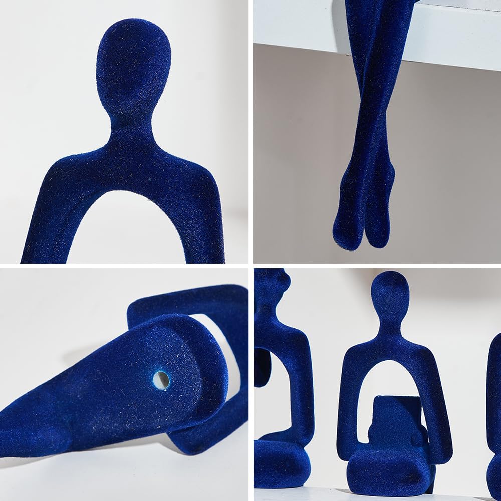 Statue Home Decor / Flocking- Blue