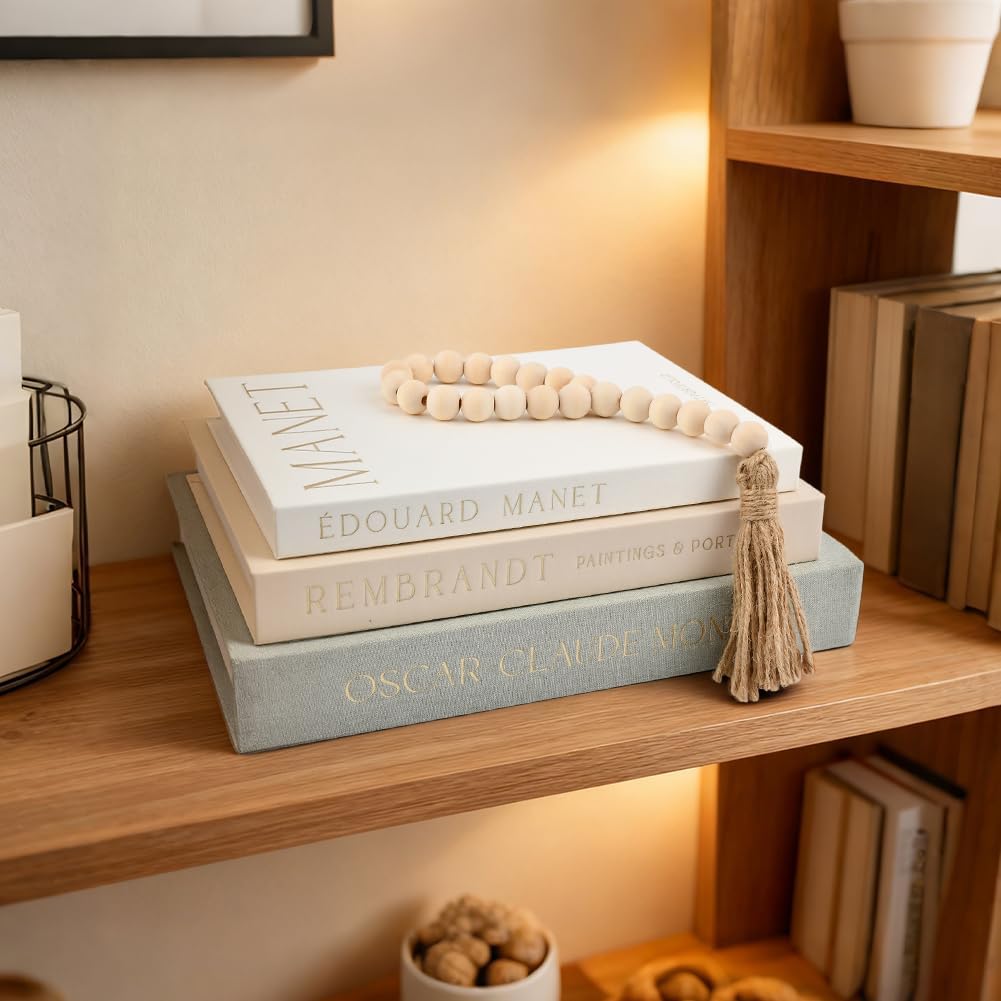 Linen Faux Book Decor Storage Boxes / Set of 3