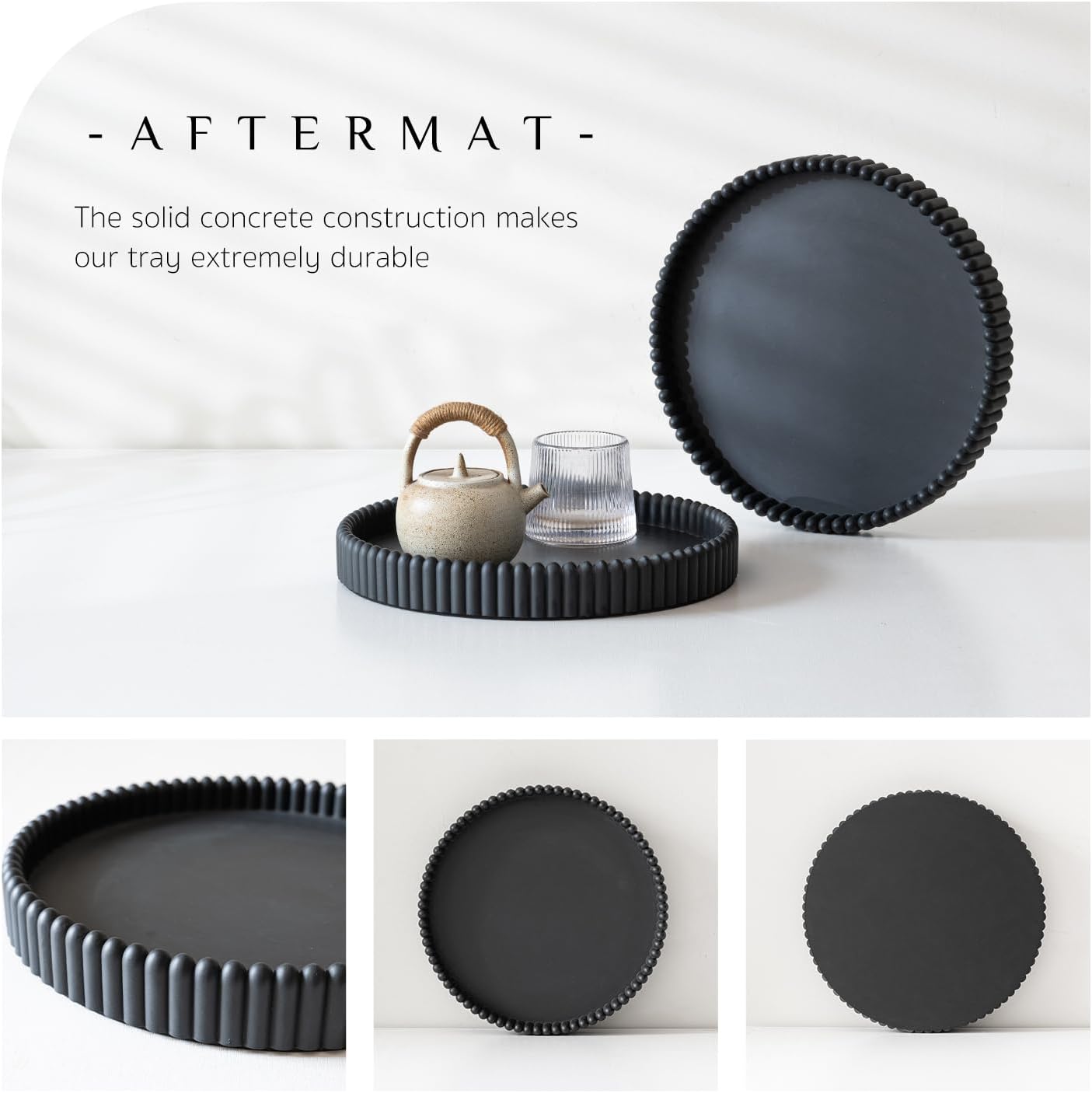 Coffee Table Tray / Black / Set of 11