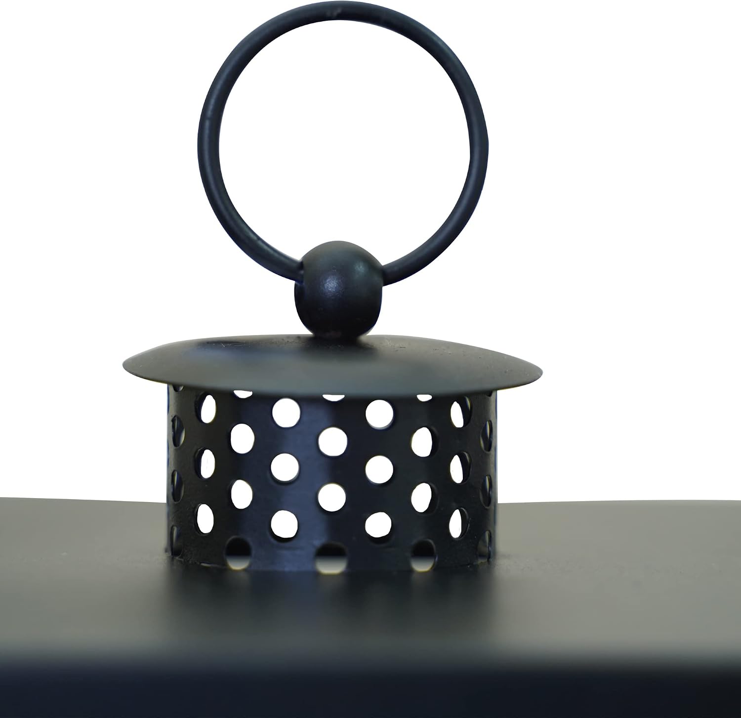 HPC Decor Black Metal Candle Lanterns Set of 2- Lanterns Decorative with Flickering Timer Candles- 16.5'' & 13'' Chunky