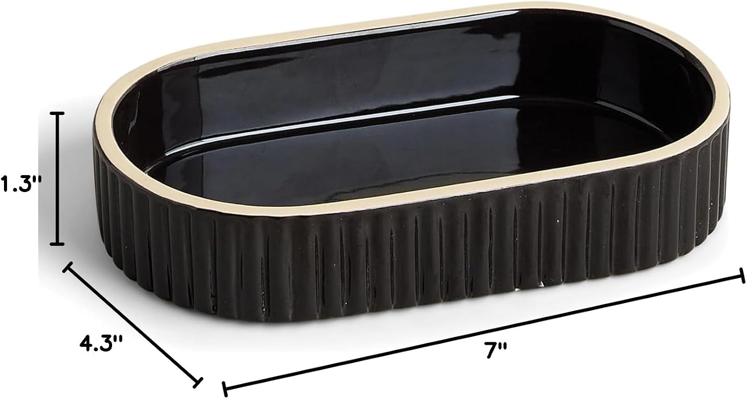 Signature Ceramic Tray / Ink / 7 x 4.3 x 1.3