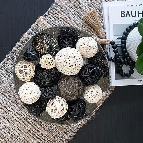 ANDALUCA Decorative Balls Orbs Bag (Black & White)