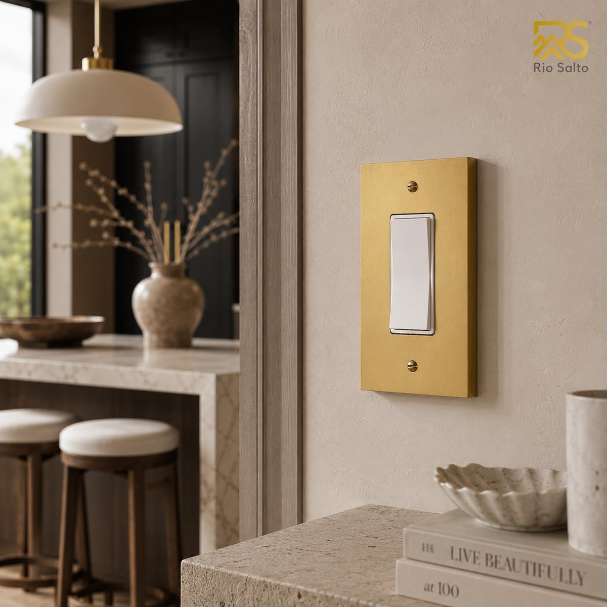 Rio Salto Gold Light Switch Cover Plate Outlet Covers Switch Plate Covers Wall Plates Rocker Decorator Paddle GFCI