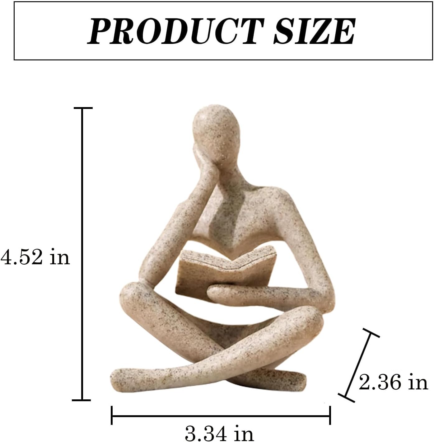 Abstract Style Thinker Sculptures Modern Aesthetic Figurine / Sandstone / 3.34 * 2.36 * 4.52 In