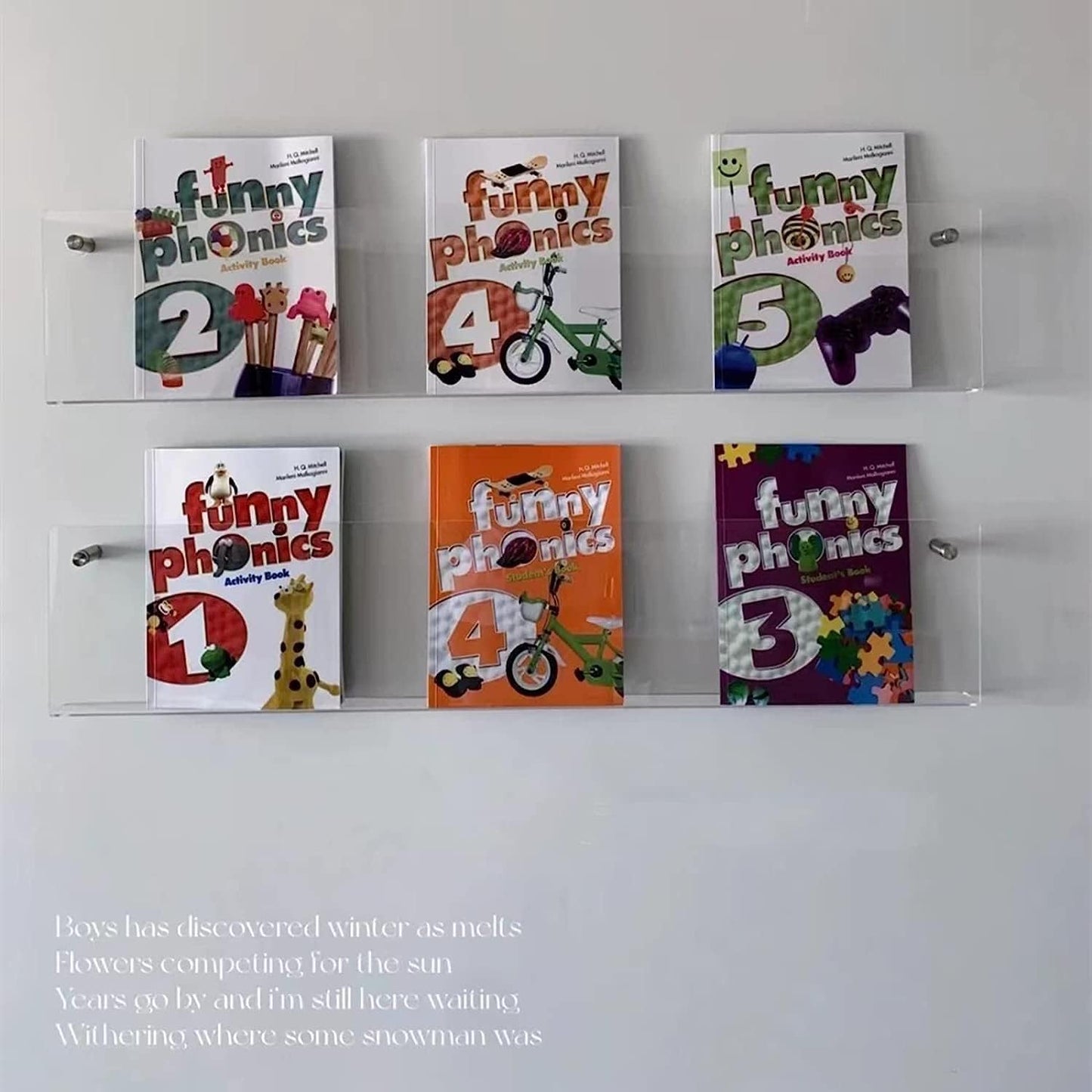 ROYALITA 2-Pack Acrylic Magazine Holder Brochure Holder, Clear 36 Inch | Record Magazine Rack, Fashion Floating