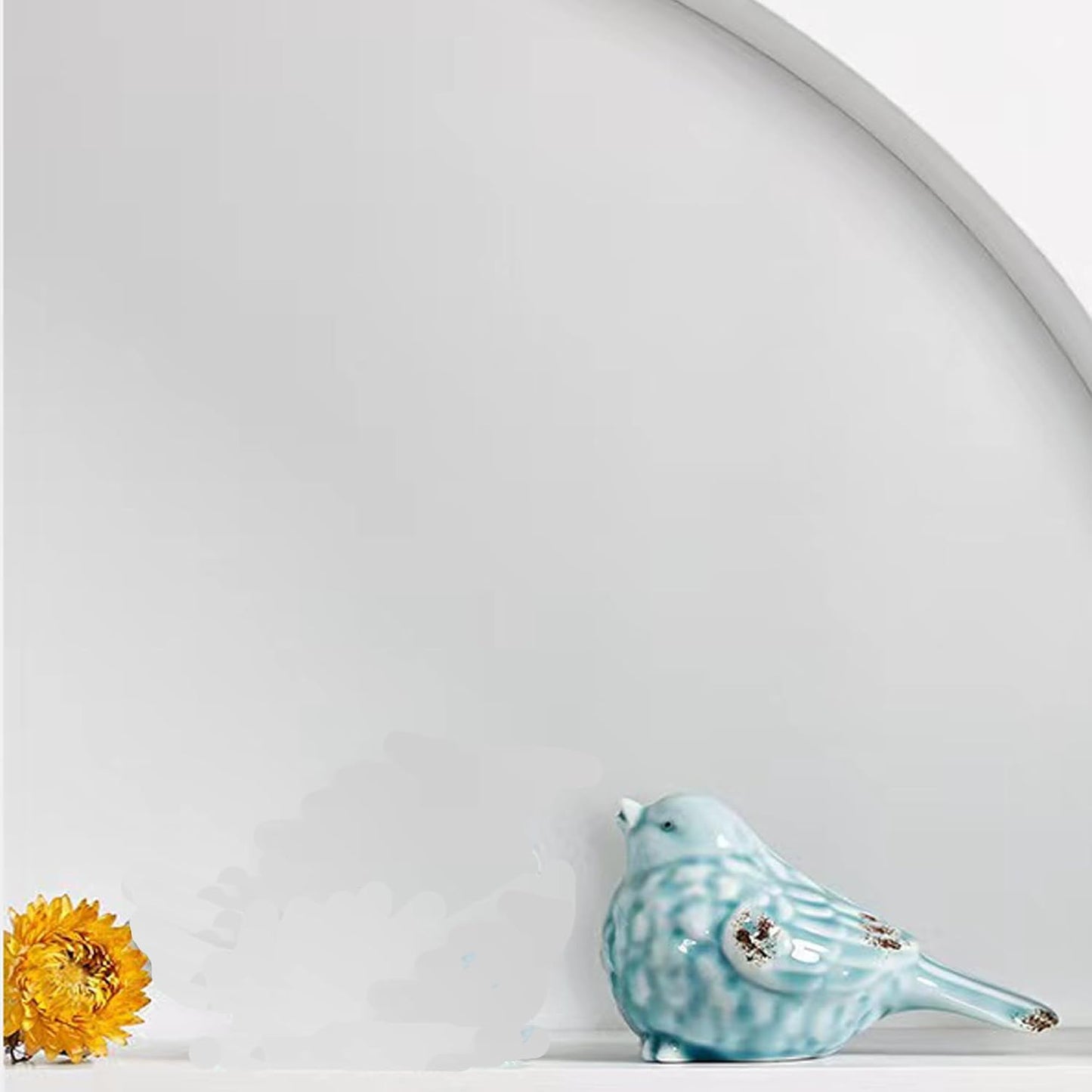 Ceramic Birds Statues Home Decor Modern Style Decorative Ornaments Animal Figurines / Light Blue A