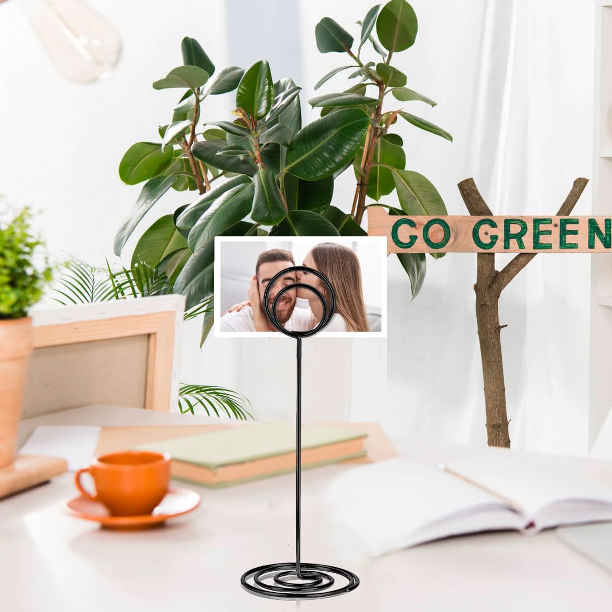 24 Pack 8.75 inch Table Number Holders, Simple Sign Stand Place Card Holder, Delicate Name Reusable Picture Memo Note