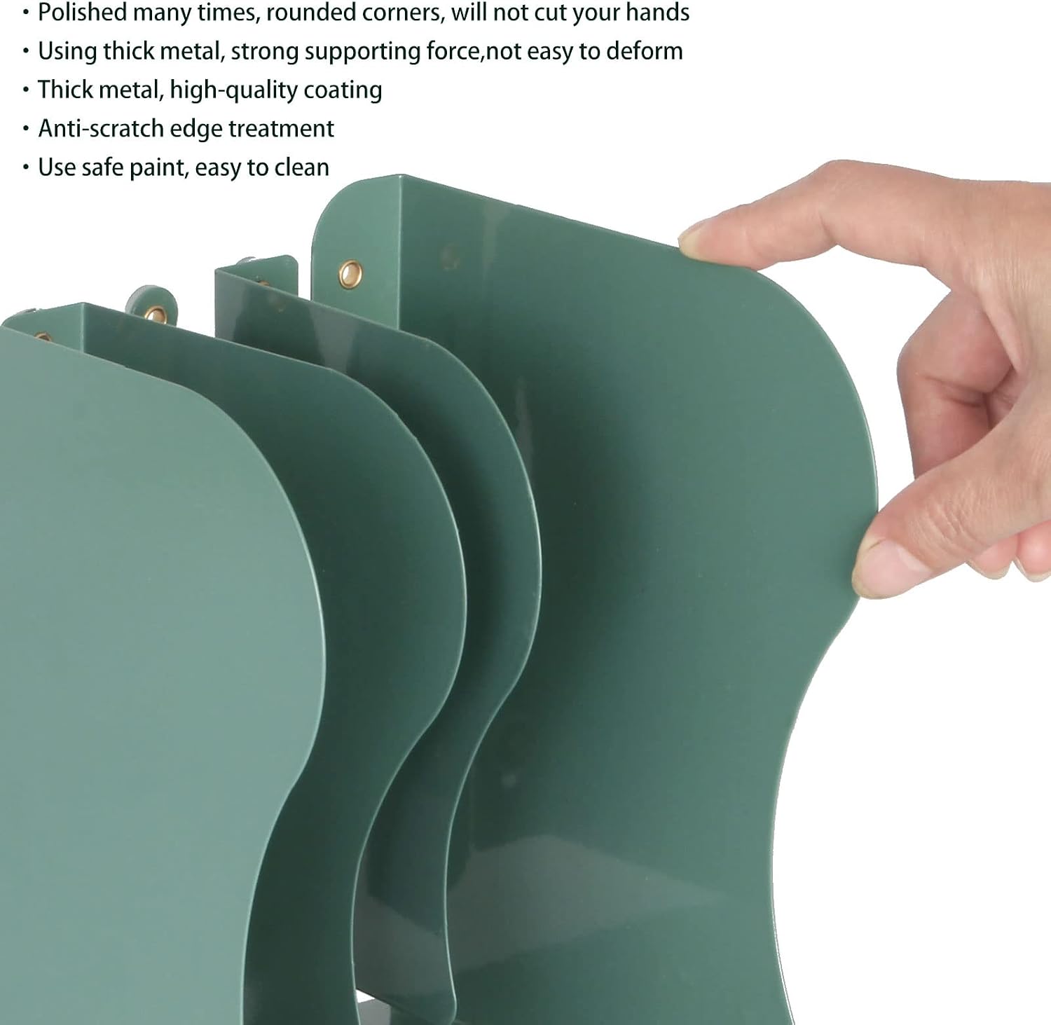 Adjustable Metal Bookends Heavy Duty / Dark Green