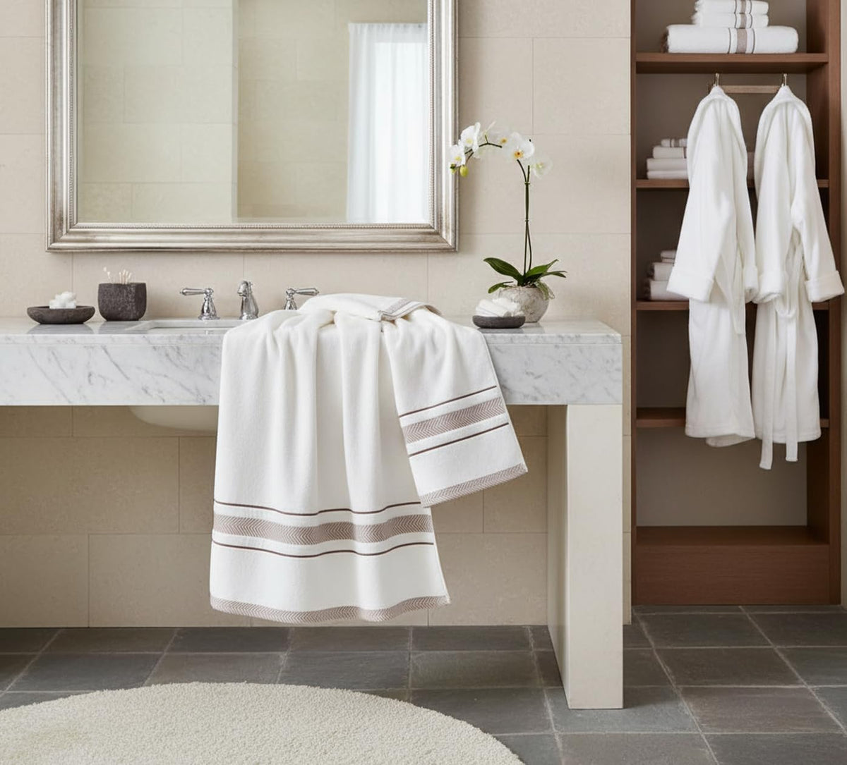 Bath Towels Set for Bathroom – Luxury 6-Piece Cotton Towels, Soft Absorbent & Quick Dry, 600 GSM Bath Towels for