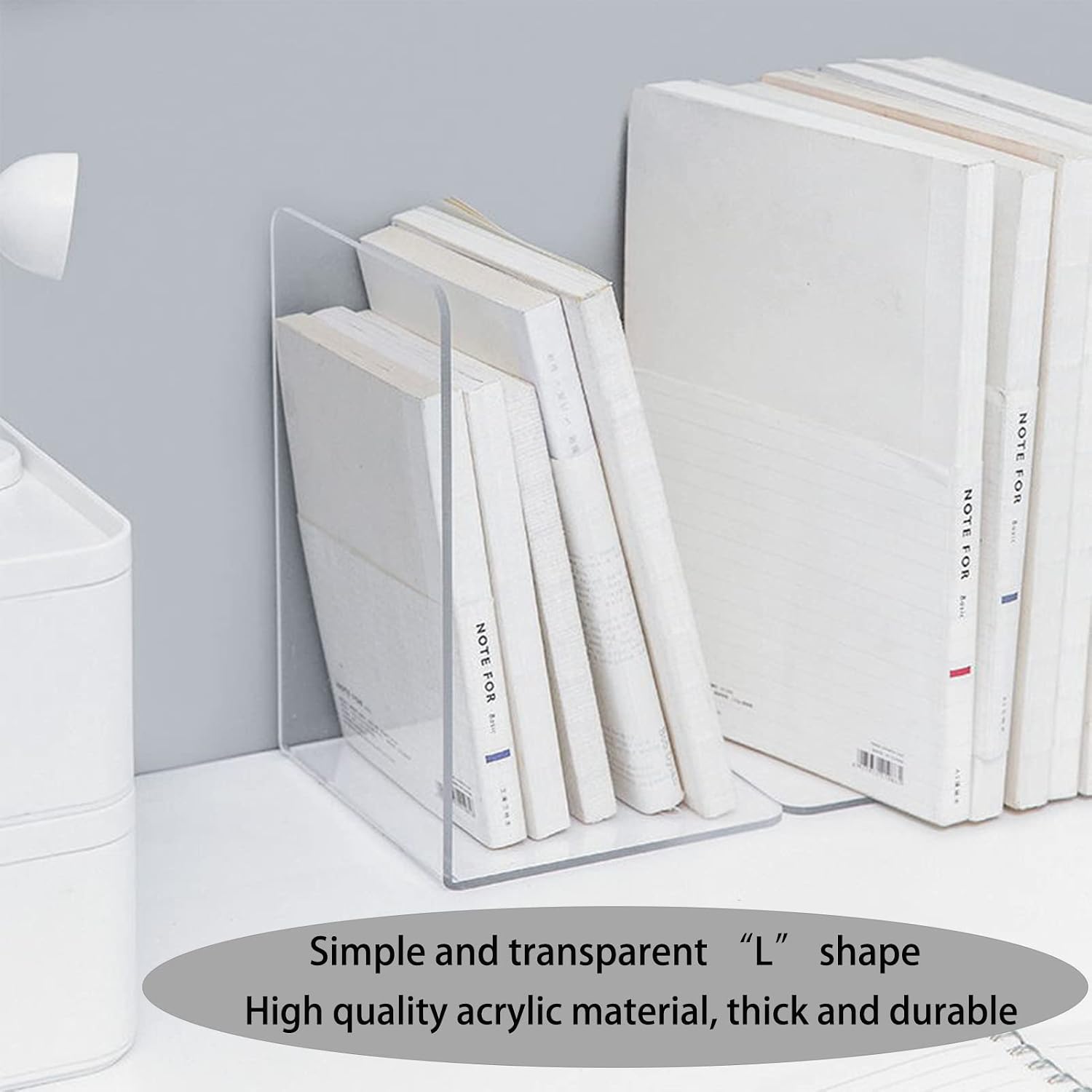 Book Ends Bookends Acrylic / Clear / Set of 8