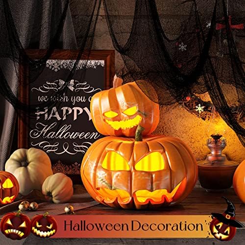 6 Pack Black Halloween Creepy Cloth, 30 x 72 Inch - Yobbai