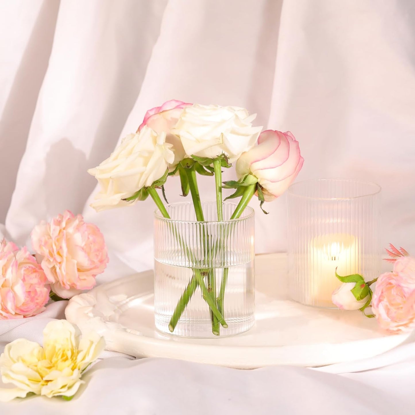 Glass Flower Vases / 4in / Clear