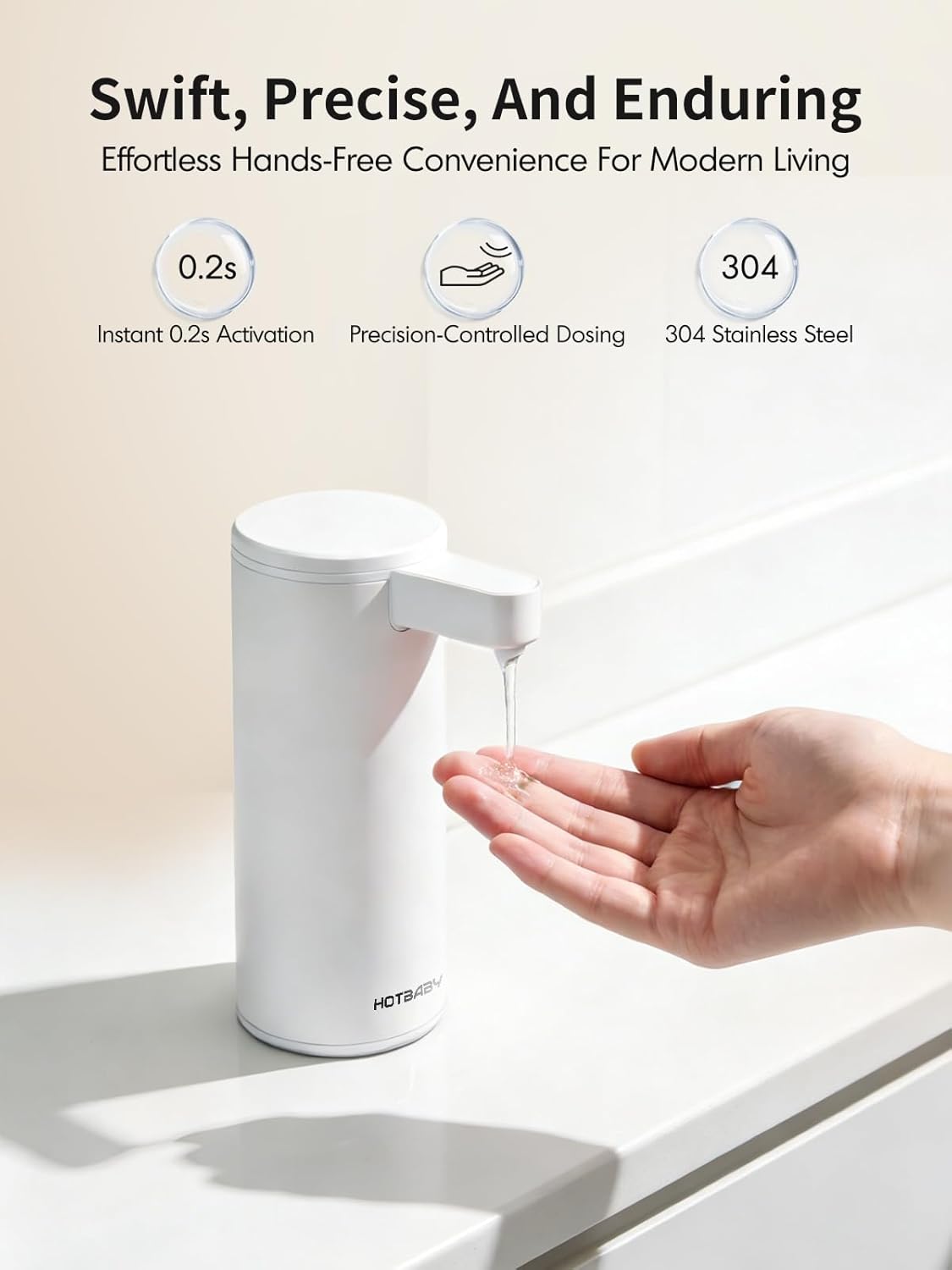 Automatic Liquid Soap Dispenser Touchless: Liquid Hand Soap Dispenser Stainless Steel - Free Touch Electric Soap