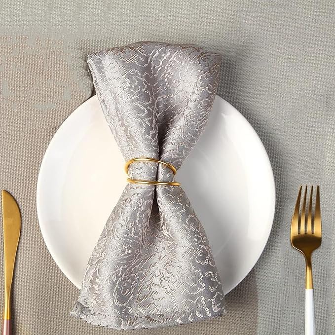 Gold Napkin Rings - 36 PCS Metal Spiral Napkin Rings(Spiral) | Napkin Holders Buckles for Family Dinner, Wedding