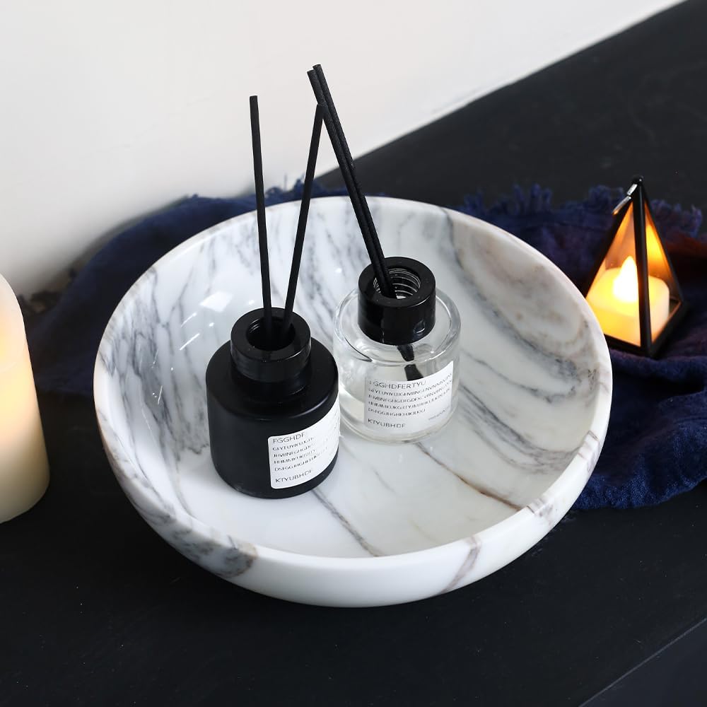 Modern Decorative Bowl / Arabescato / 7.8 x 1.9