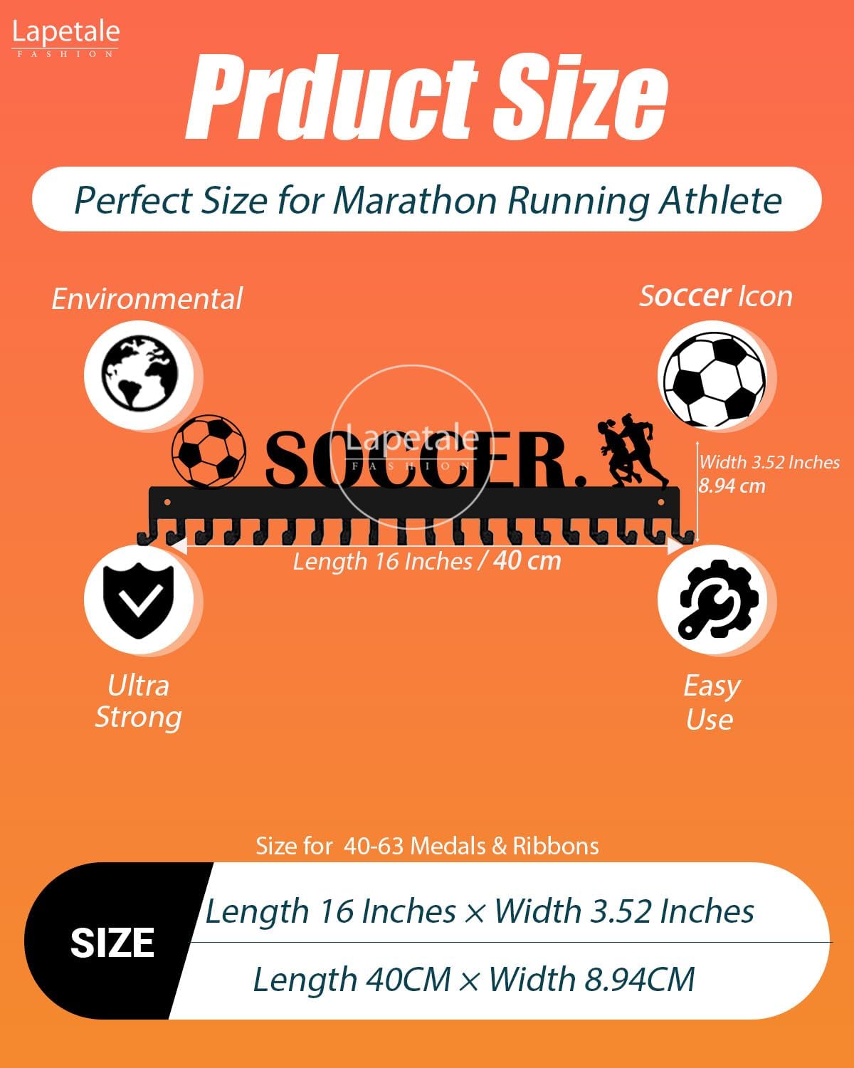 Medal Hanger Display Rack-Wall Mount Steel for 63+ Medals Easy to Install