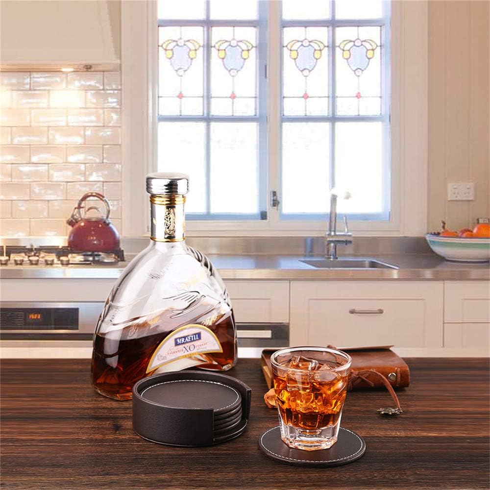 Holder / Coasters for Drinks / Brown / Set of 6