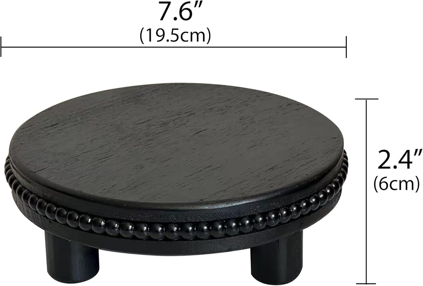 7.6" Wooden Decorative Tray