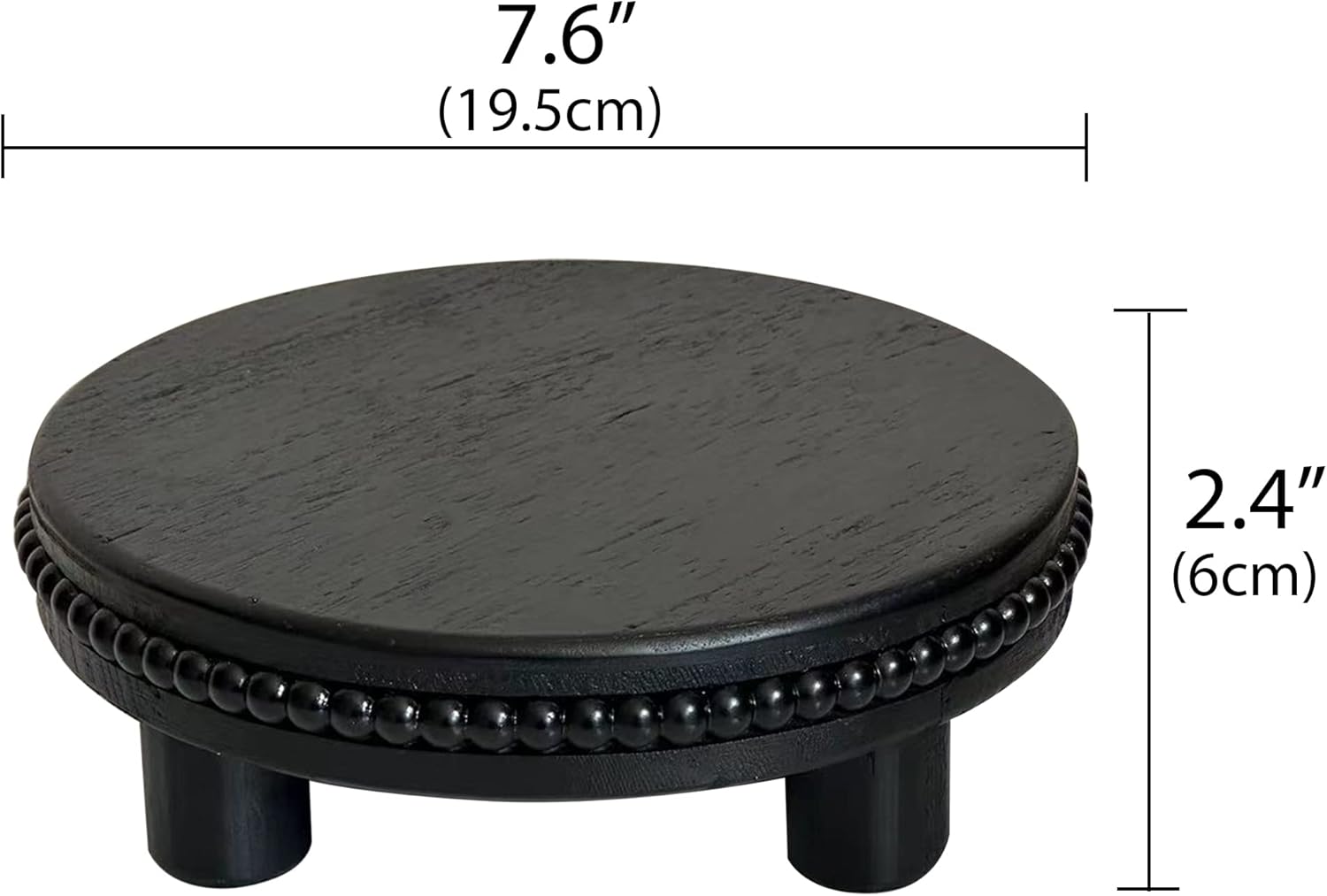 7.6" Wooden Decorative Tray